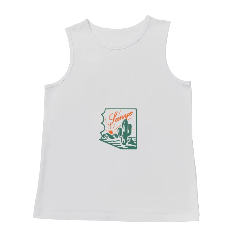 Wüstenlandschaft mit Kaktus Herren Tanktops