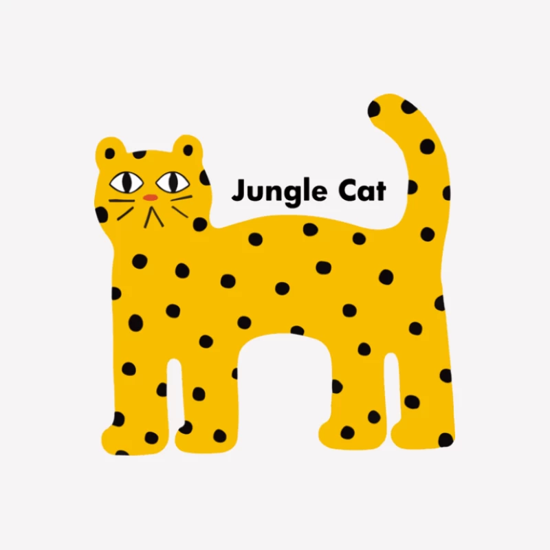 Gelber Dschungel-Katze mit Punkten Herren T-Shirt