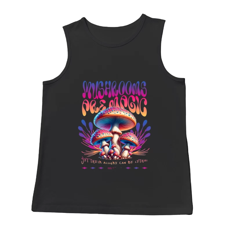 Champignons magiques et colorés Homme Débardeur