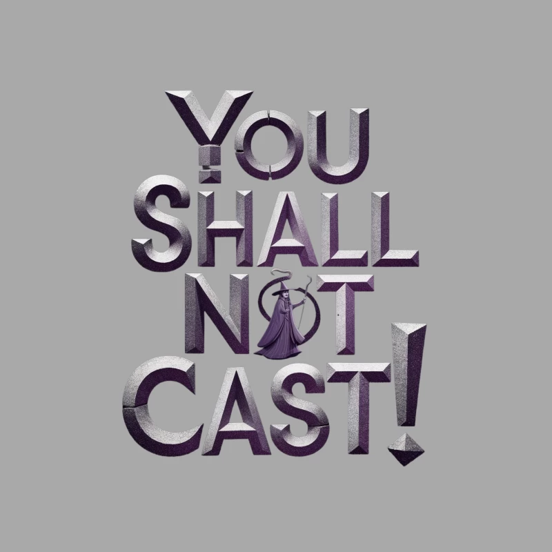 Typographic Fantasy Warning: You Shall Not Cast Female Pullover Hoodie