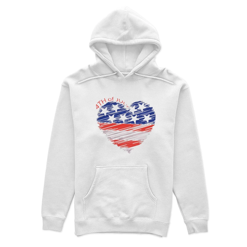 Design en forme de cœur pour le 4 juillet Femme Sweat à capuche