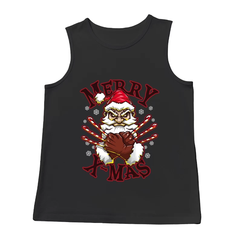 Muscle Santa: Merry X-Mas with Attitude Male Tank Top