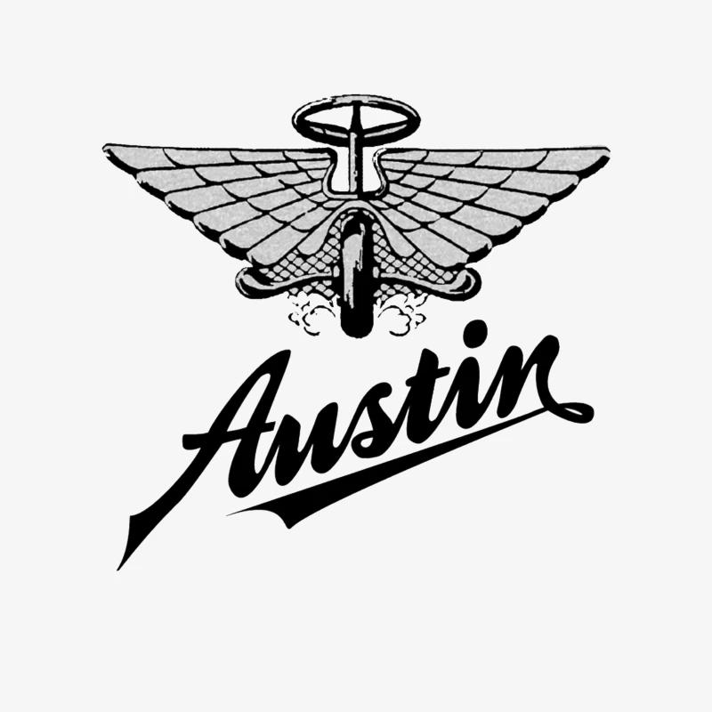 Vintage Austin Motorcycle Company Winged Logo Design Male Pullover Sweatshirt