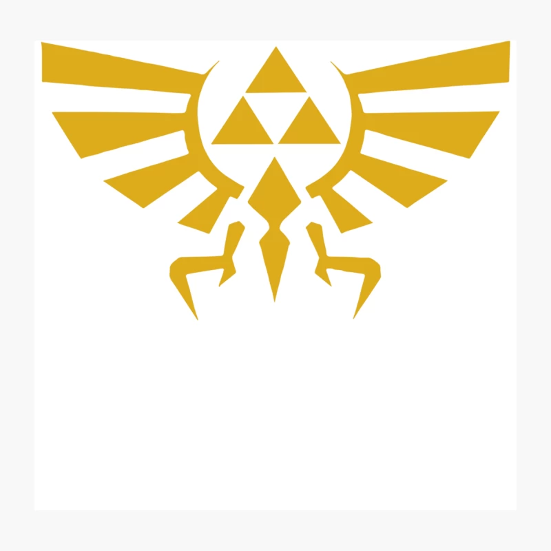 Zelda Hyrule Royal Crest Tee Triforce T Game Throw Pillow