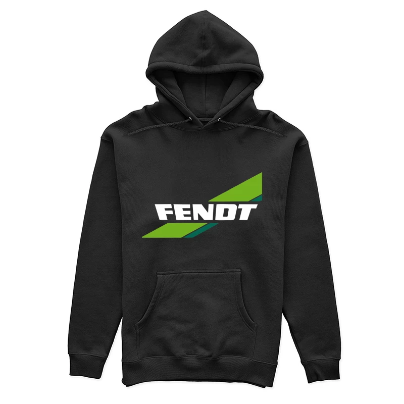 Fendt Agricultural Machinery Logo with Green Diagonal Stripes Female Pullover Hoodie