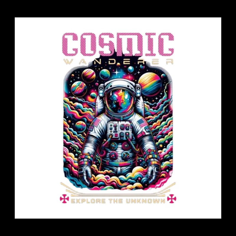 Cosmic Wanderer: Psychedelic Space Exploration Throw Pillow