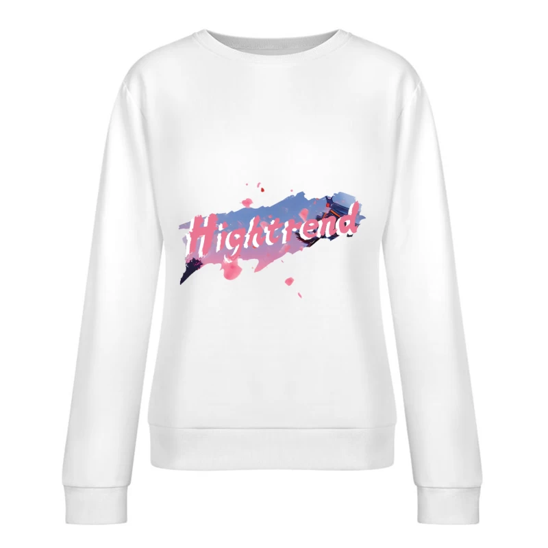 Moderner Schriftzug mit Farbspritzern Damen Pullover Sweatshirt