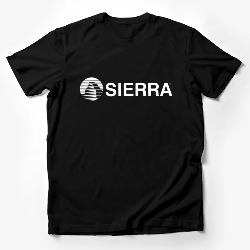 Vintage Sierra Entertainment Company Logo in White Male T-Shirt