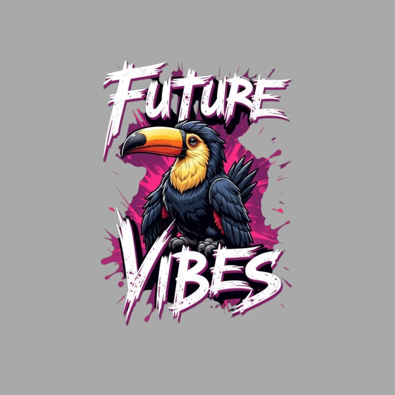 Future Vibes with a Colorful Toucan Male Pullover Hoodie