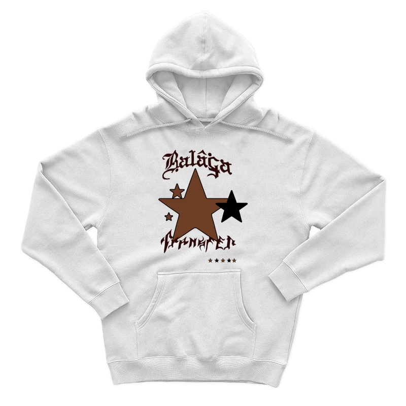 Stern-Design mit Schriftzug Herren Pullover Hoodie