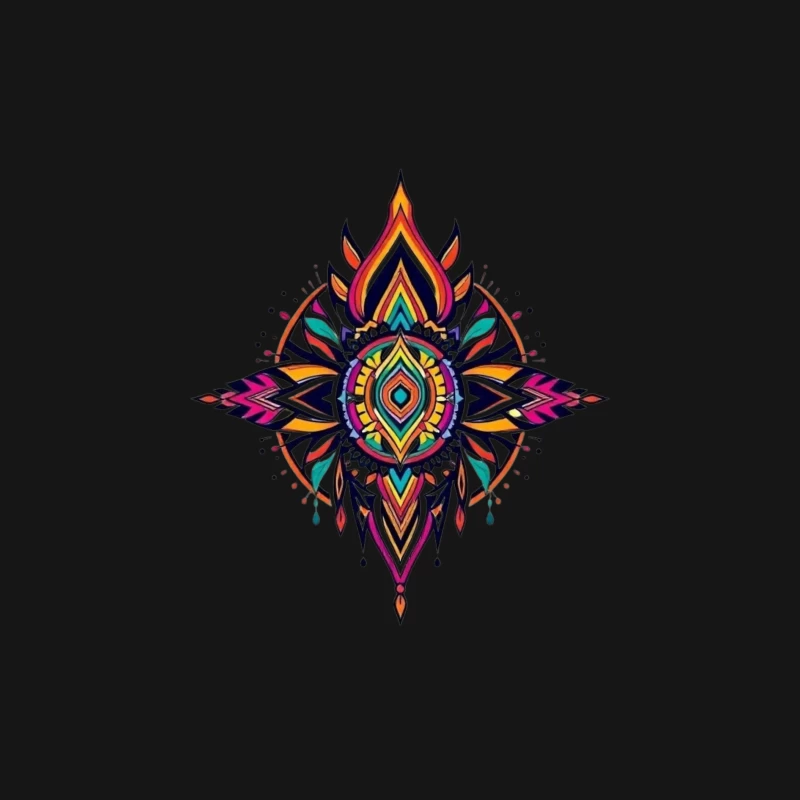 Vibrant Mandala Design Male Long Sleeve T-Shirt