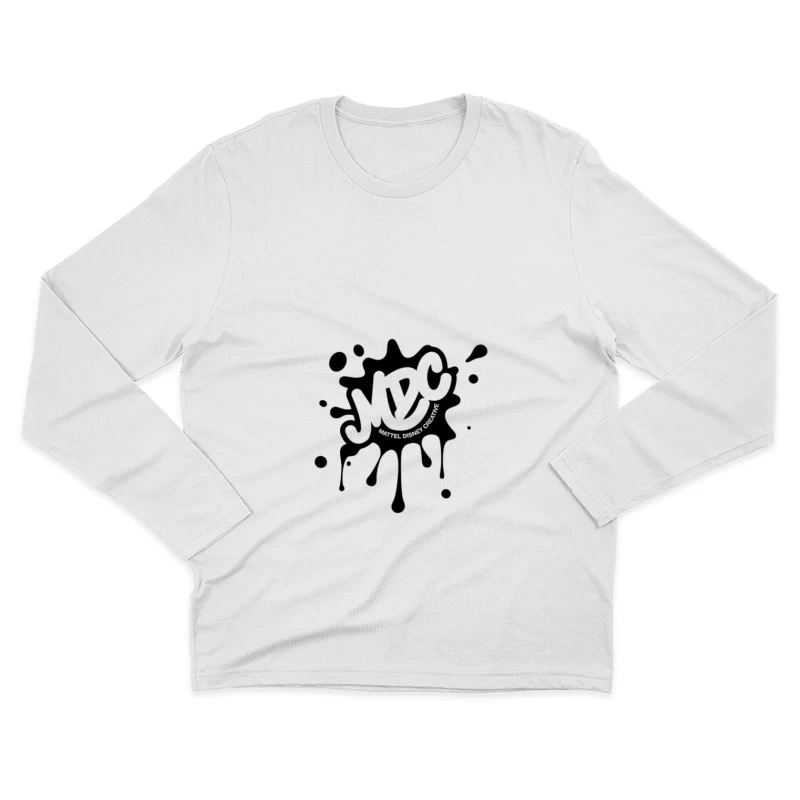 Spritzendes Graffiti-Logo Herren Langarm T-Shirt