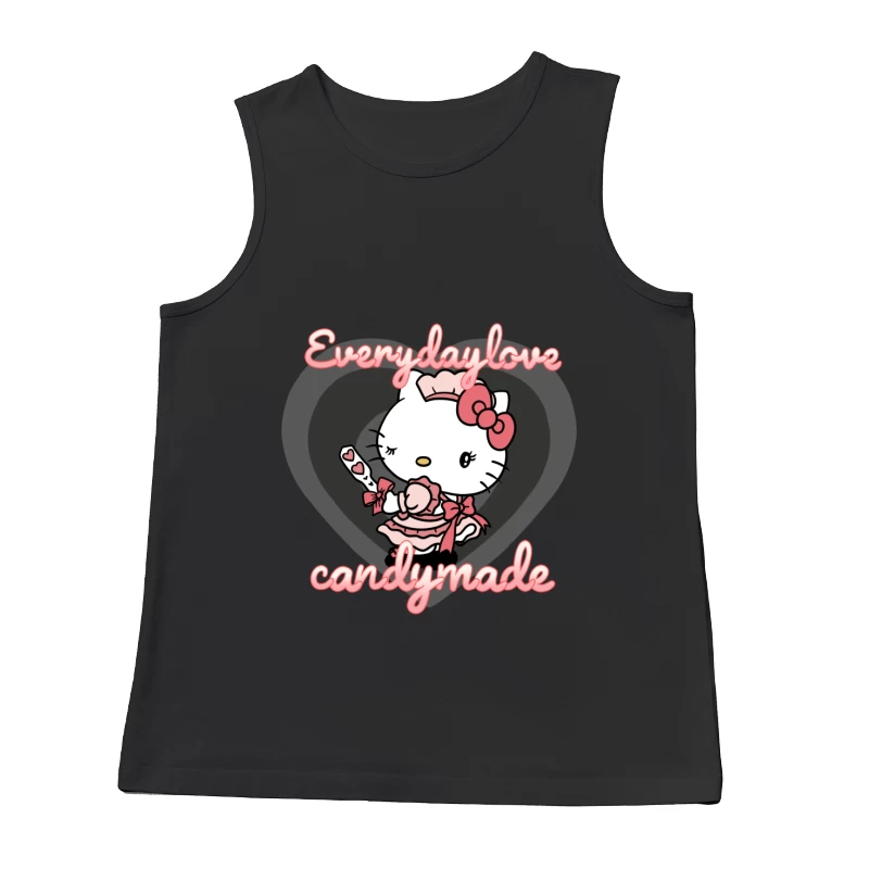 Niedliches Herz-Katzen-Design Herren Tanktops