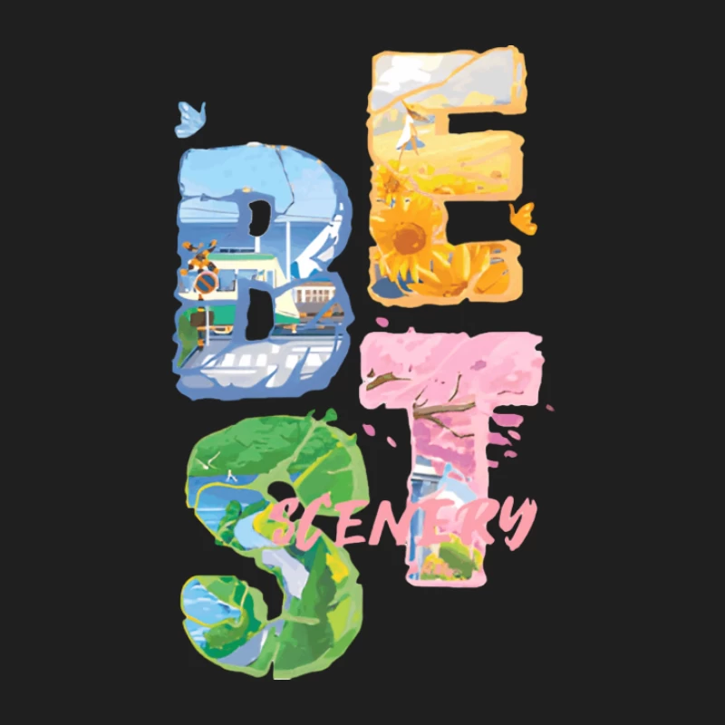 Bunte Landschaftsgrafik Herren Tanktops