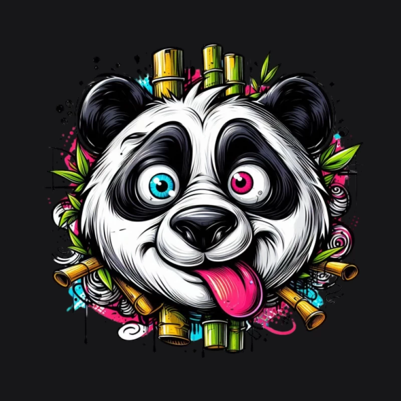 Panda joyeux avec bambou Homme Sweat à capuche