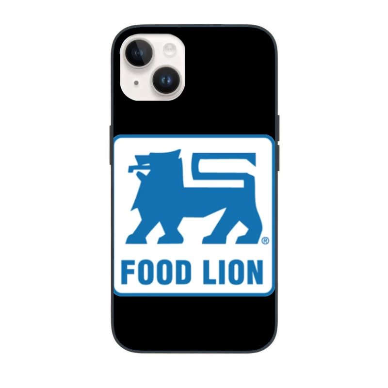 Food Lion Supermarket Chain Blue Logo with Lion Symbol iPhone Case