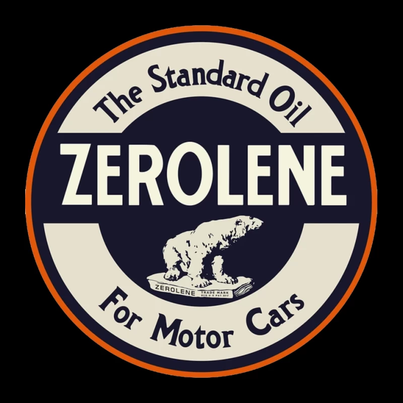 Vintage Standard Oil Zerolene Motor Car Advertisement with Polar Bear Logo Pin