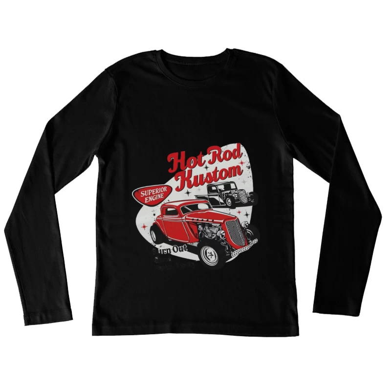 Hot Rod Kustom Design mit klassischem Auto Damen Langarm T-Shirt