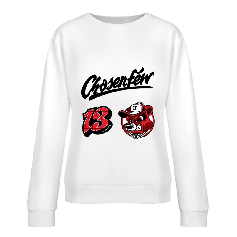 Aggressiver Bär, Graffiti, Chosen Few Damen Pullover Sweatshirt