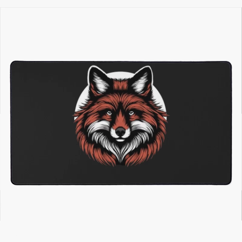 editable Dark Majestic Fox Desk Mat