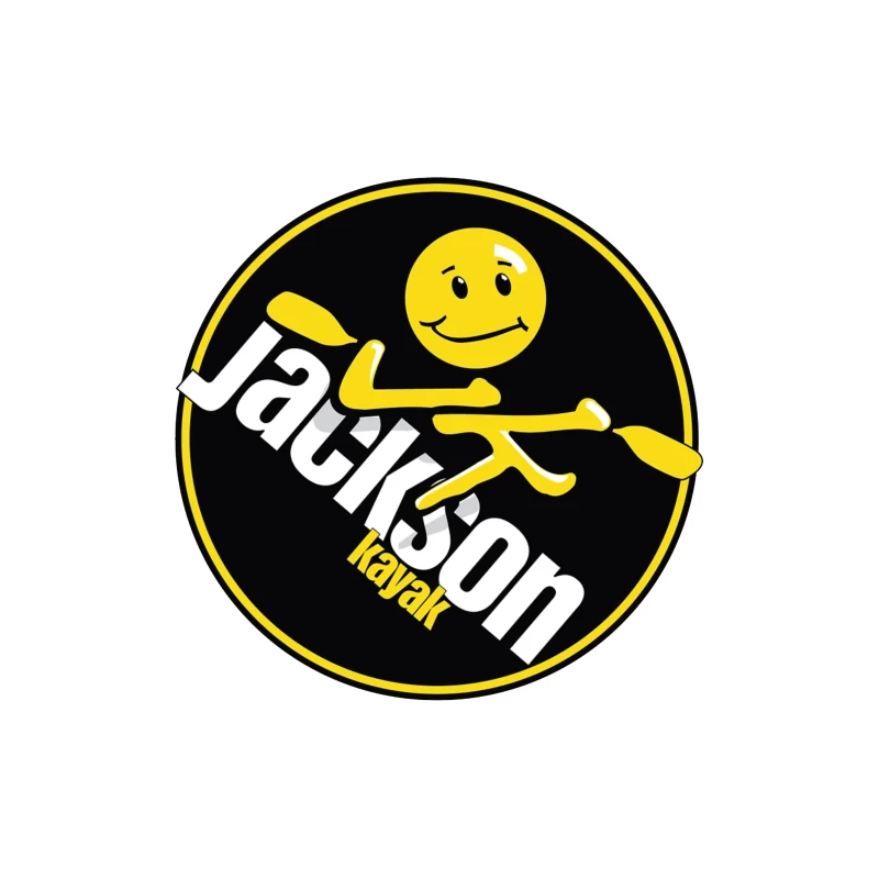 Jackson Kayak Sports Logo with Yellow Smiley Design Tapestry