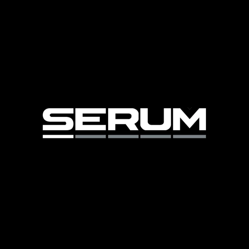 Minimalist Serum Audio Software Logo Design Pin