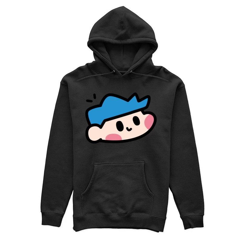 Niedliche Cartoon-Charakter mit blauem Hut Damen Pullover Hoodie