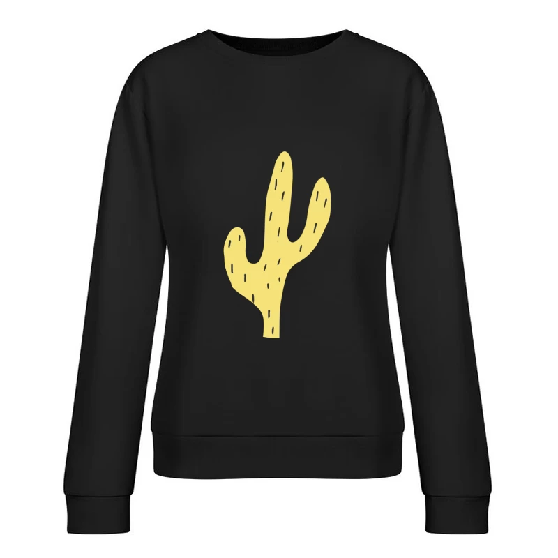 Illustration de cactus jaune Femme Sweat-shirt à enfiler