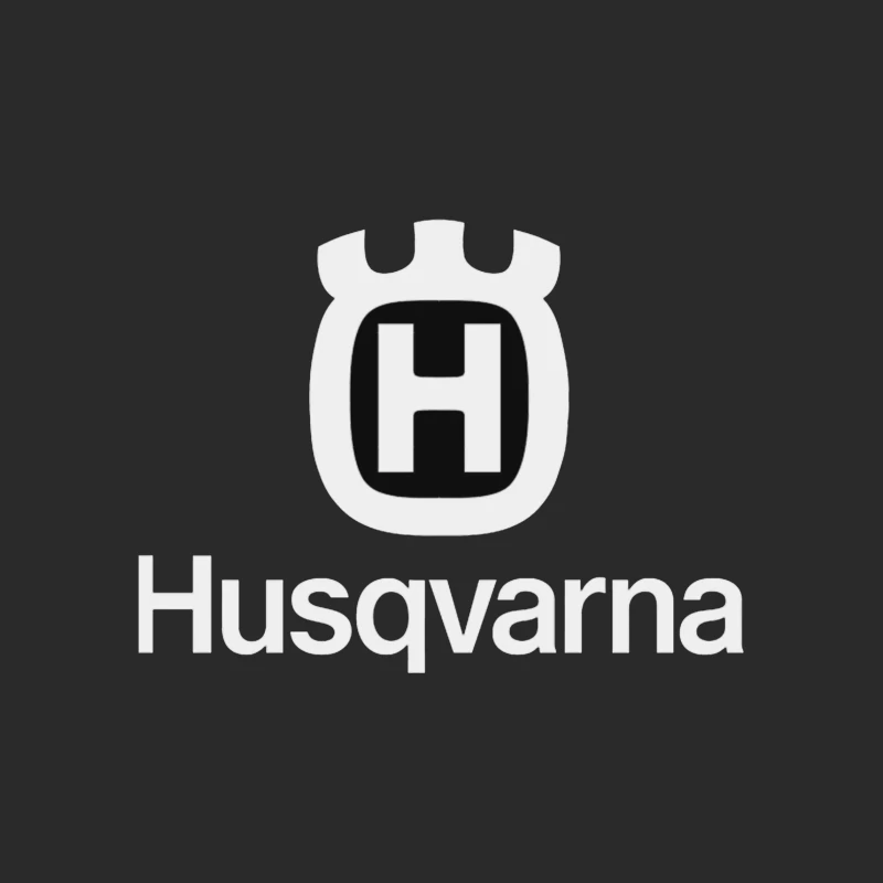 Husqvarna Brand Logo in Black and White Baseball Cap