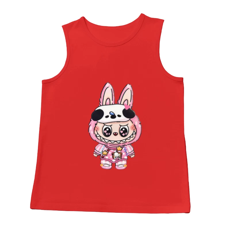 Niedliches Kaninchen-Maskottchen in Pastellfarben Herren Tanktops