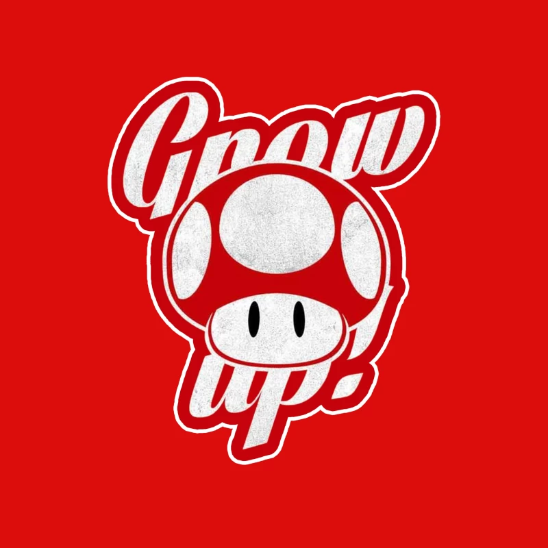 Retro Nintendo Super Mario Mushroom "Grow Up" Design Male Tank Top