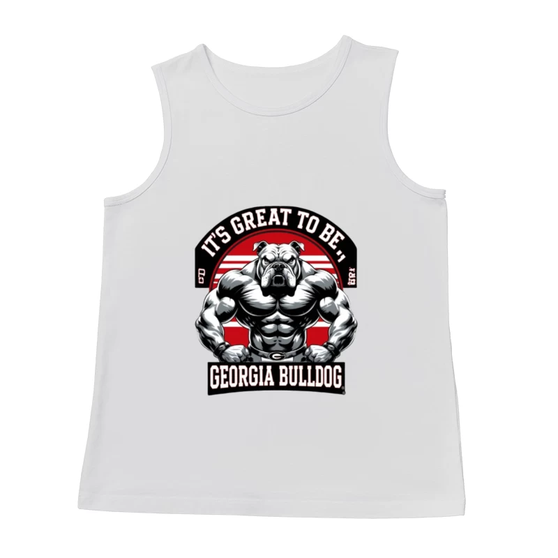 Georgia Bulldogs Mascot with Muscle Theme shirt for men & women Male Tank Top