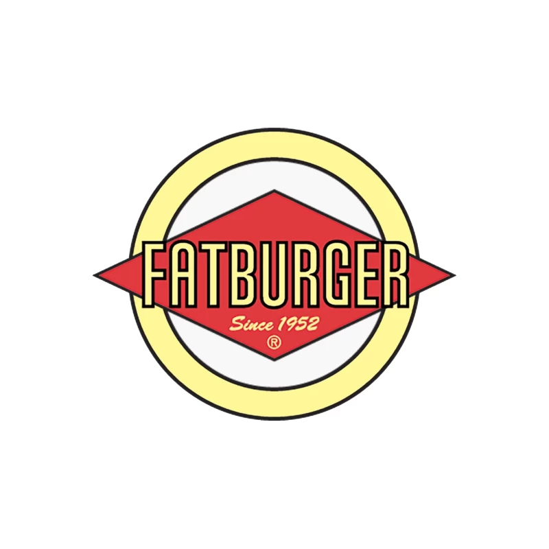 Fatburger Restaurant Classic Logo Design Since 1952 Throw Pillow