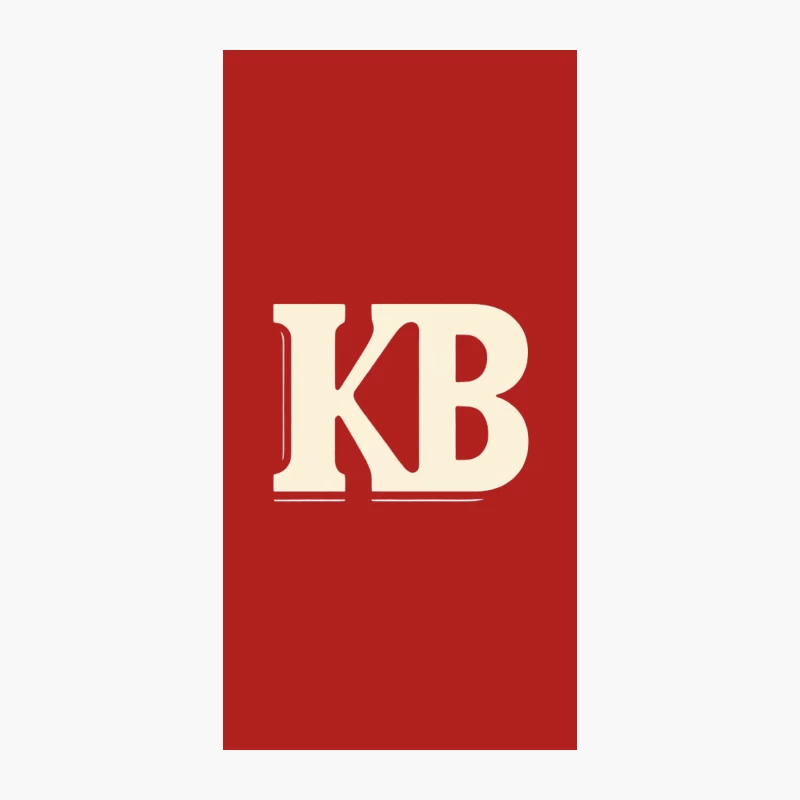 Simple Beige KB Monogram Logo iPhone Case