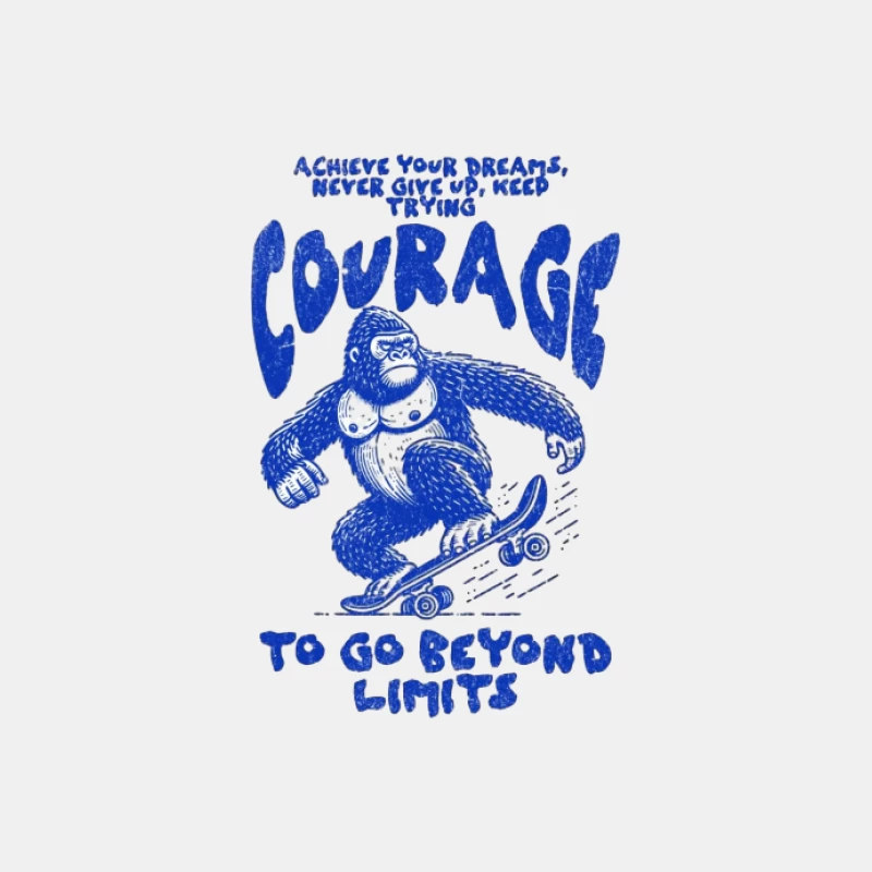 Gorille courageux sur skateboard Homme Débardeur