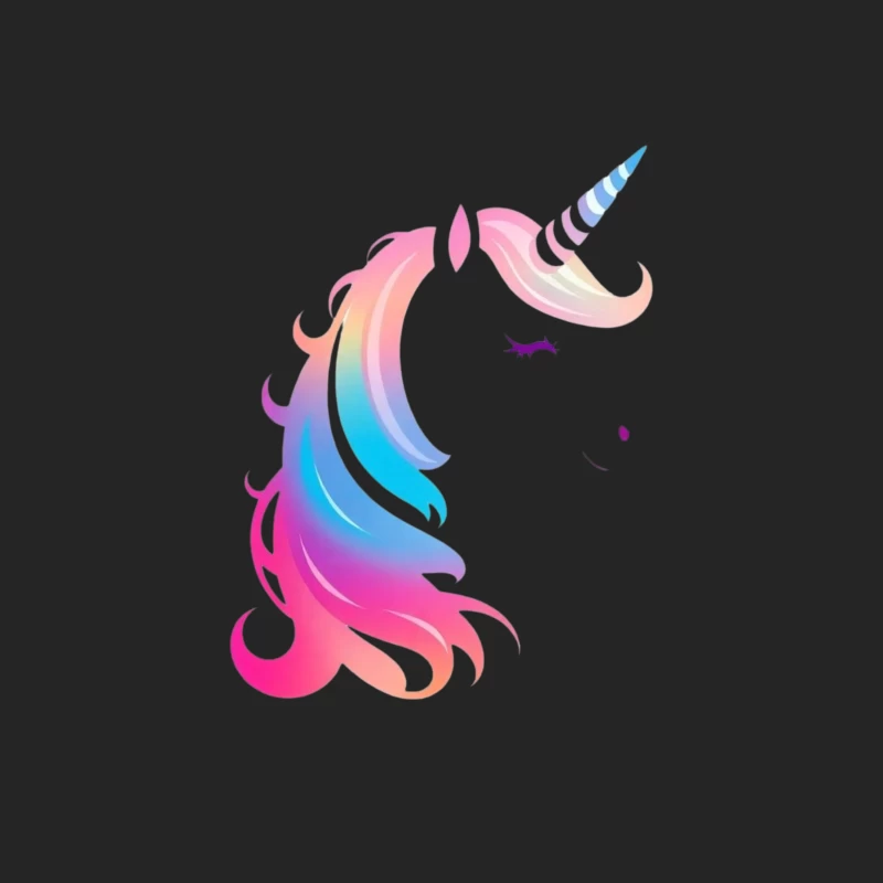 Rainbow Pastel Unicorn Silhouette Female Pullover Sweatshirt