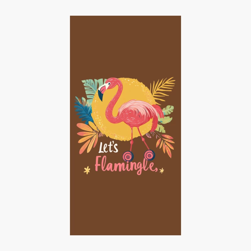 Whimsical Flamingle: Tropical Flamingo on Wheels iPhone Case