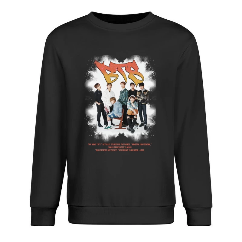 BTS: Popular K-Pop Boy Band from South Korea Male Pullover Sweatshirt