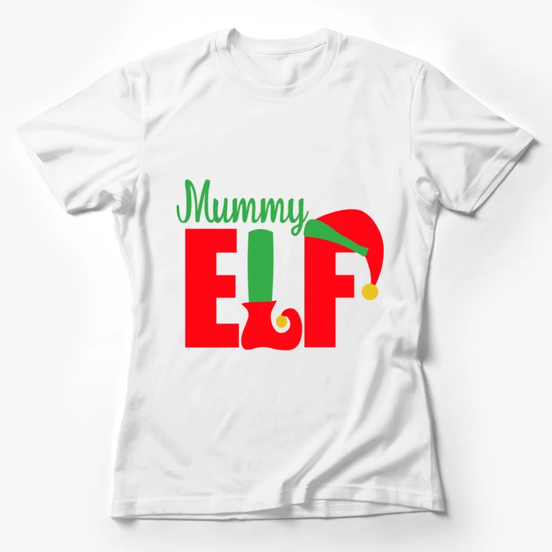 Conception Maman Elfe de Noël Colorée Femme T-Shirt