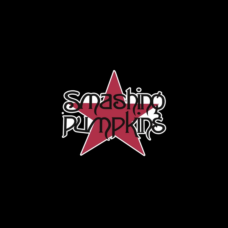 Smashing Pumpkins Alternative Rock Band Logo with Red Star Travel Mug