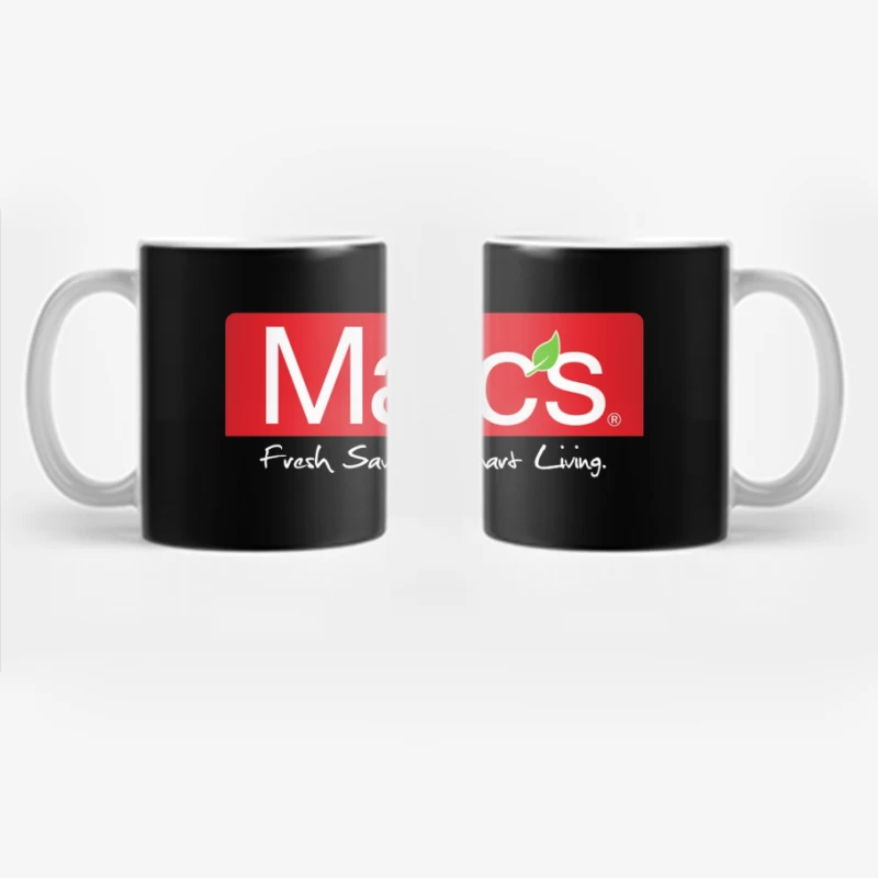 Marc's Supermarket Logo with Fresh Savings Tagline Coffee Mug