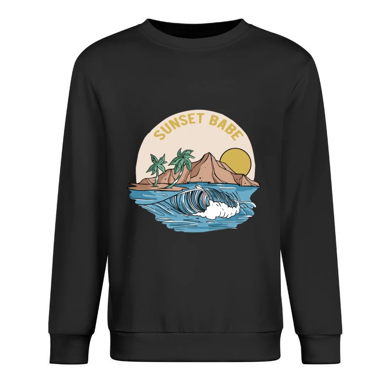 Sonnenuntergang am Strand Herren Pullover Sweatshirt