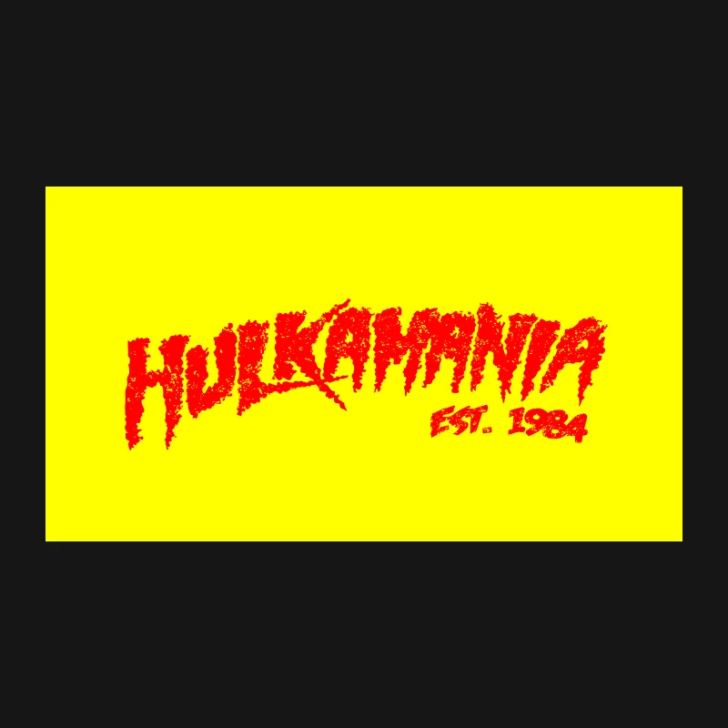 Hulkamania: Wrestling's Iconic Red Logo Since 1984 Desk Mat