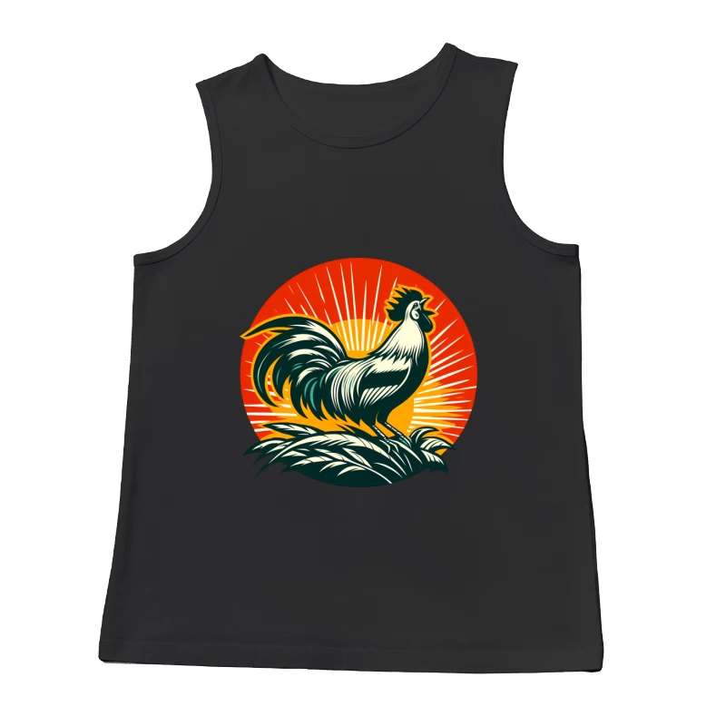 Buy Rooster Sunrise Vintage Male Tank Top