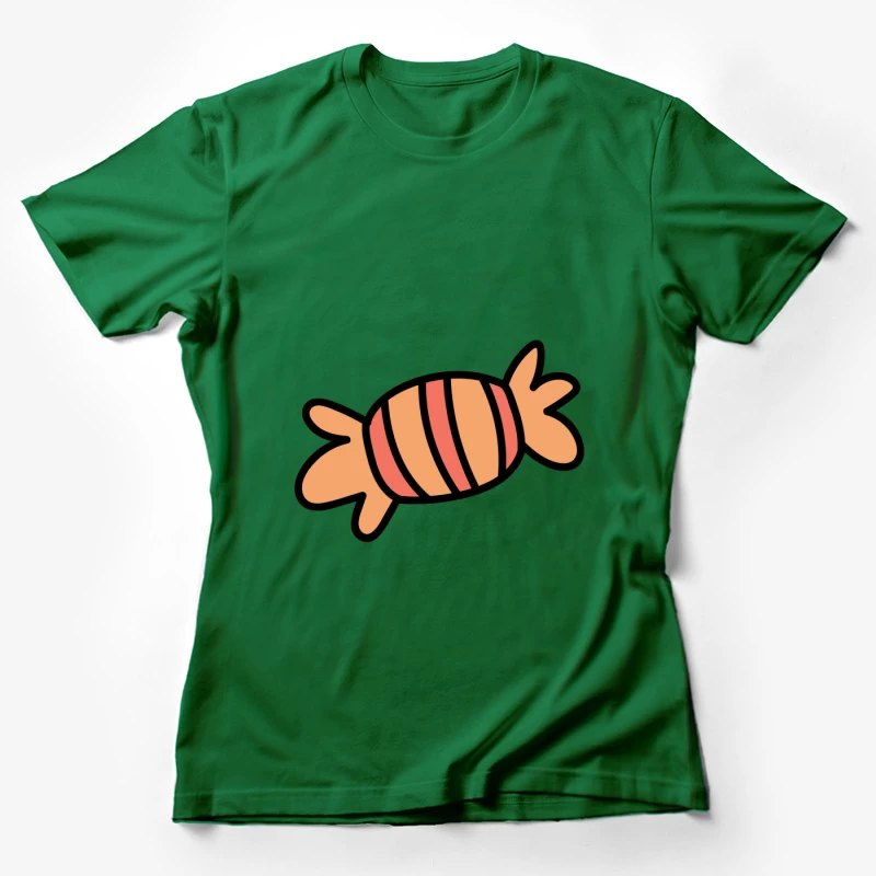 Bonbon rayé orange Femme T-Shirt