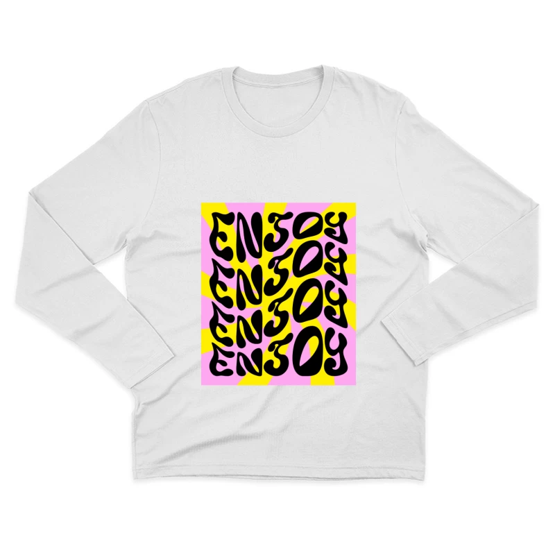 Psychedelisches Genießendes Design Herren Langarm T-Shirt