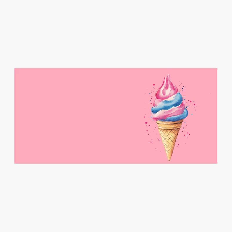 Whimsical Watercolor Ice Cream Cone Illustration Coffee Mug