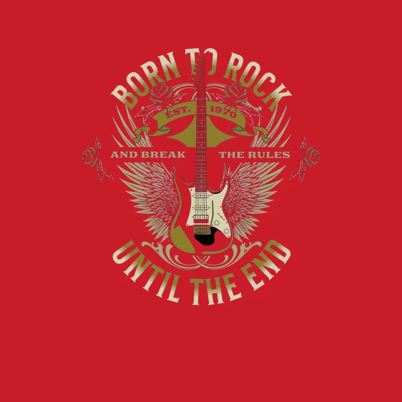 Born to Rock Graphic Tee Male Pullover Hoodie