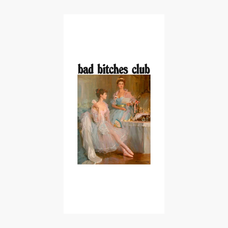 Vintage Boudoir Painting with Provocative Modern Text iPhone Case