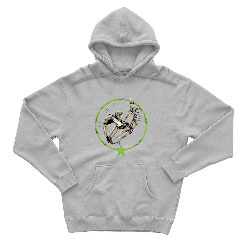 Skull finger with smoke Male Pullover Hoodie